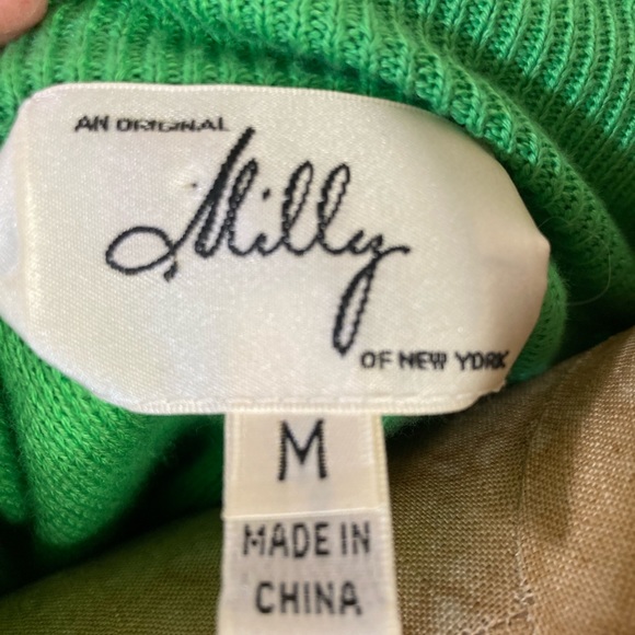 Pretty Lime Green Beaded Milly If New York Sweater - Picture 5 of 6